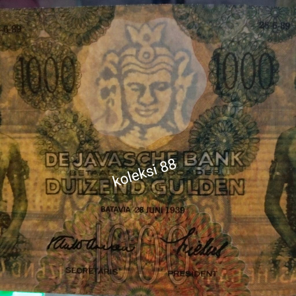 uang 1000 gulden wayang repro (watermark full bdn)