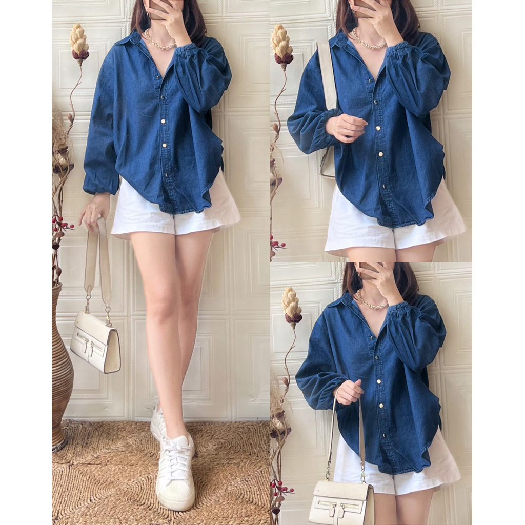 Kemeja Denim Oversize