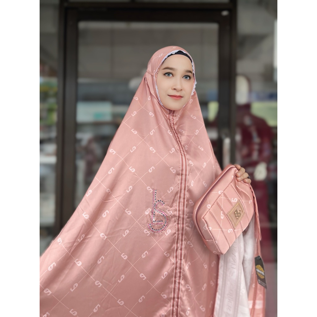 ELES MUKENA MARZIA SAGE,PINK  BY LINA SUKIJO