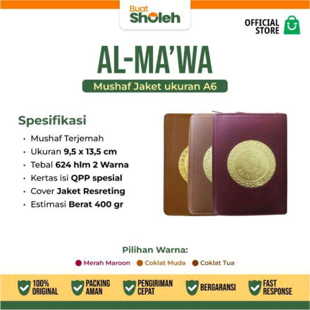 Eksklusif Al Quran Al Ma'wa ||  Al Quran Jaket Kulit || Al Quran A6 || Al Quran Travelling || Al Qur