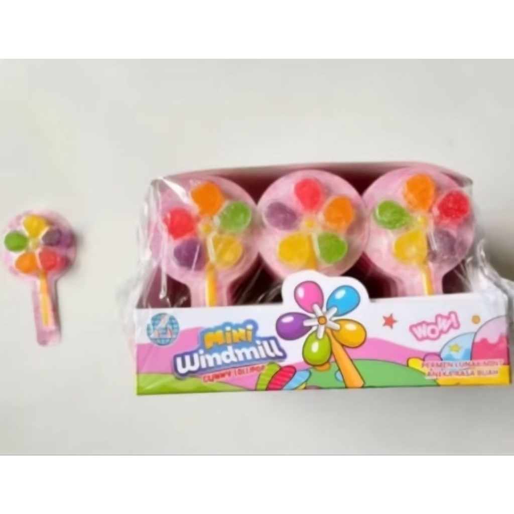 LOLIPOP NGIPAS, MINI WINDMILL, PERMEN ANEKA RASA BUAH
