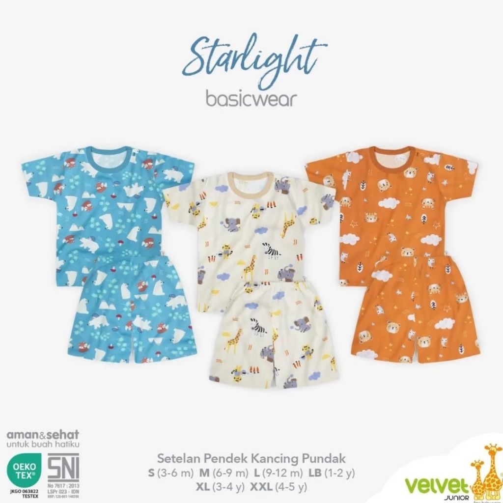 SETELAN PENDEK VELVET JUNIOR ISI 3 SETELAN