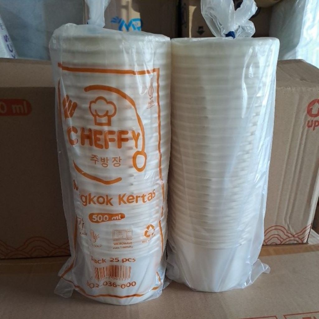 PAPER BOWL CHEFFY 500ML / PAPER BOWL 500ML