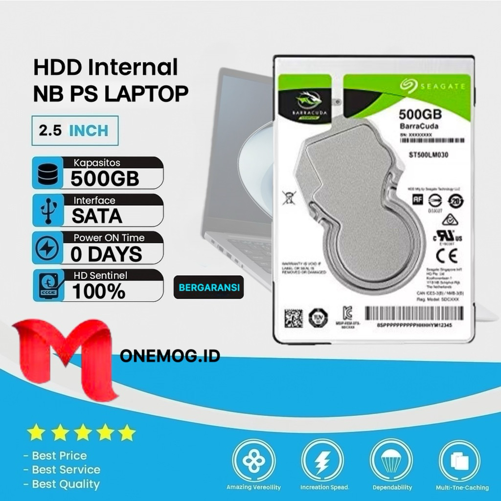 Hdd Hardisk 500GB Seagate BarraCuda Slim Internal 2.5 Sata Baru 0 Days Promo Hardisk Laptop 500GB