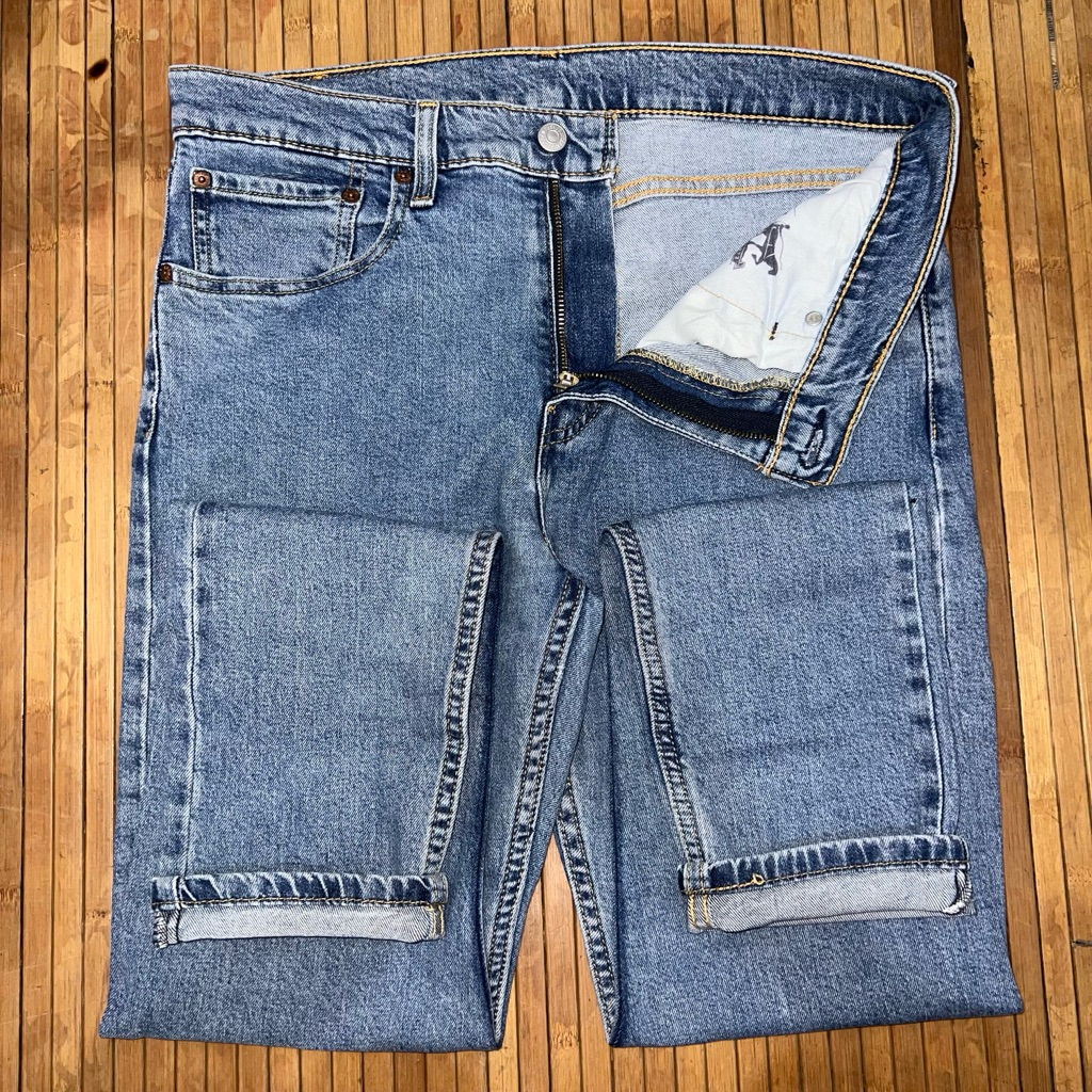 LEVIS 512 LO-BALL SKINNY FIT LIGHT BLUE WASH STRETCH DENIM JEANS