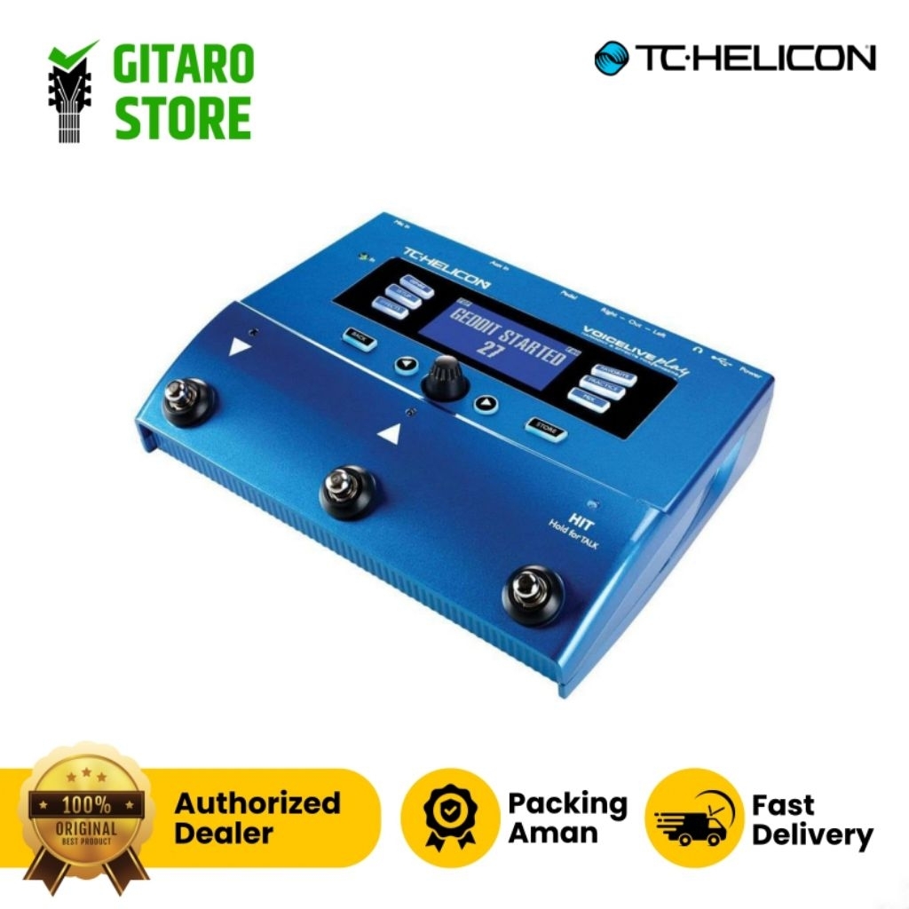 Efek Vocal TC Helicon VoiceLife Play 3 Button Vocal Effect Stombox