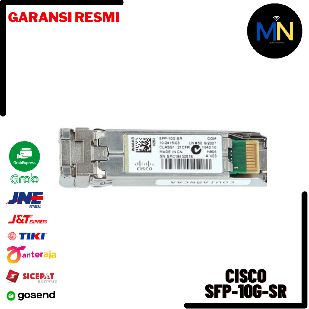 Cisco SFP-10G-SR 10GBASE-SR SFP Module Asli Cisco