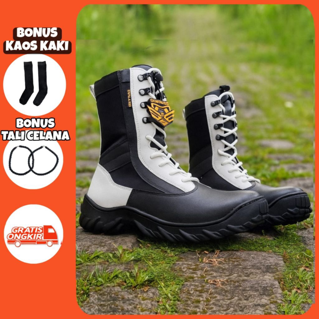 Sepatu Pdl Polri Provost Model Mamba Komando Merk Brotrher Waterprof Pakai Resleting Sudah Di sol