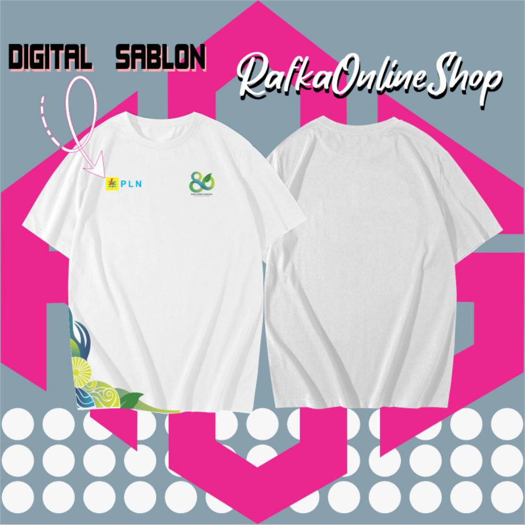 Kaos PLN-baju PLN ULTAH KE 80 THN BUMN hari listrik Nasional Pintar -KAOS PLN TYPE1