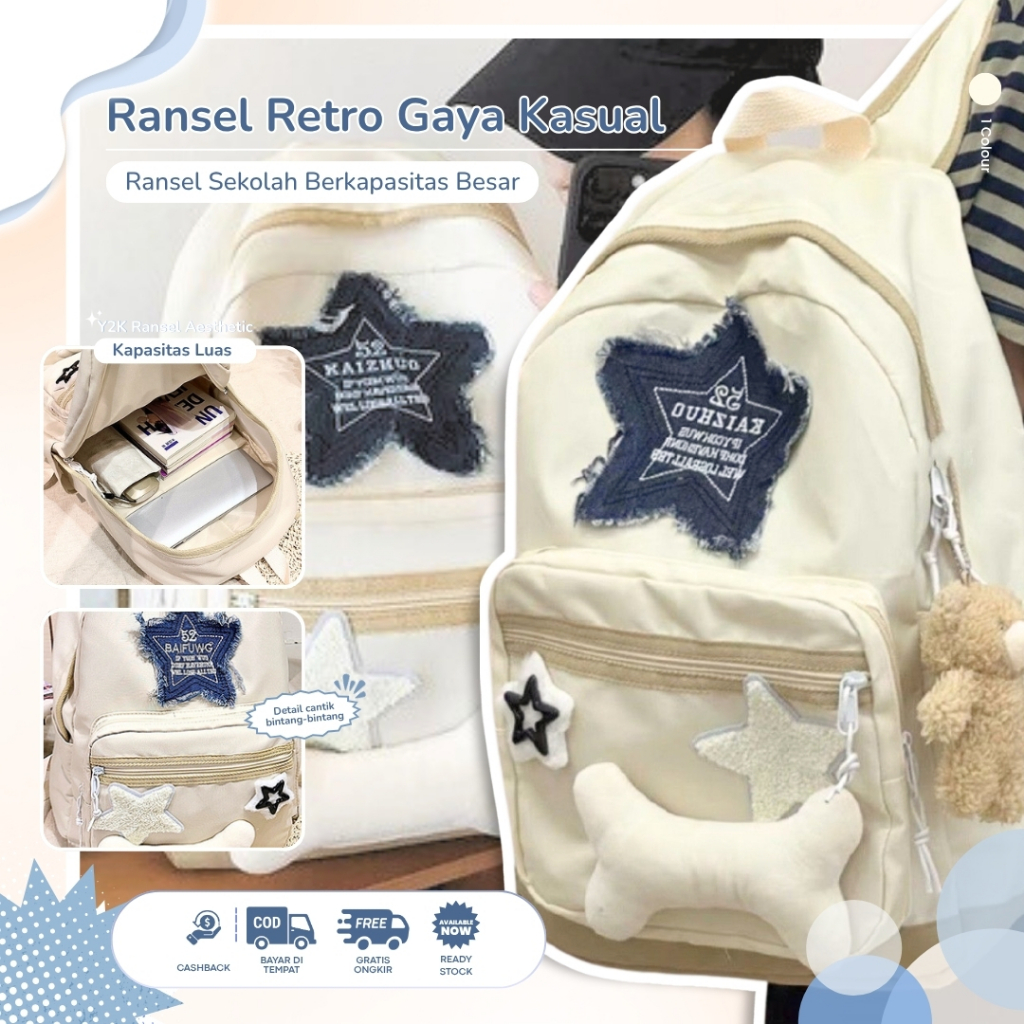 Ymeet tas ransel Sekolah backpack Multifungsi tas ransel sekolah cewek bag import korea fashion Tas 