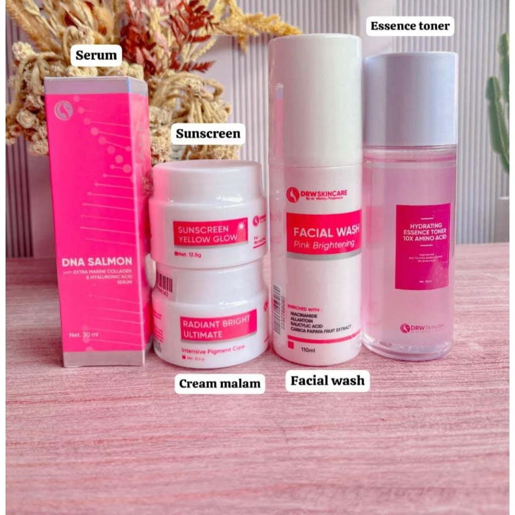 radiant brightening ultimate drw skincare paket lengkap khusus untuk flek hitam yang membandel dan t