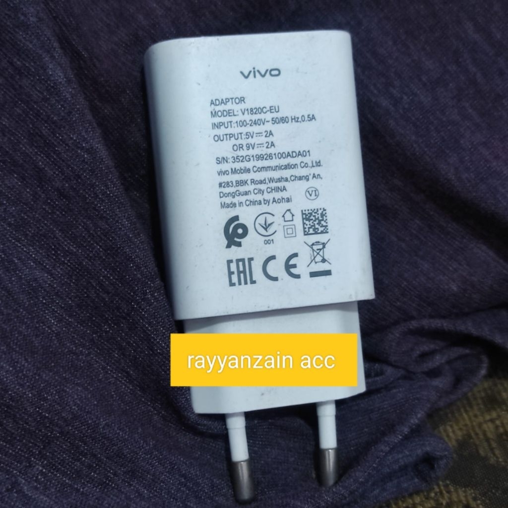 Adaptor Vivo 18 Watt fast charging ( second )