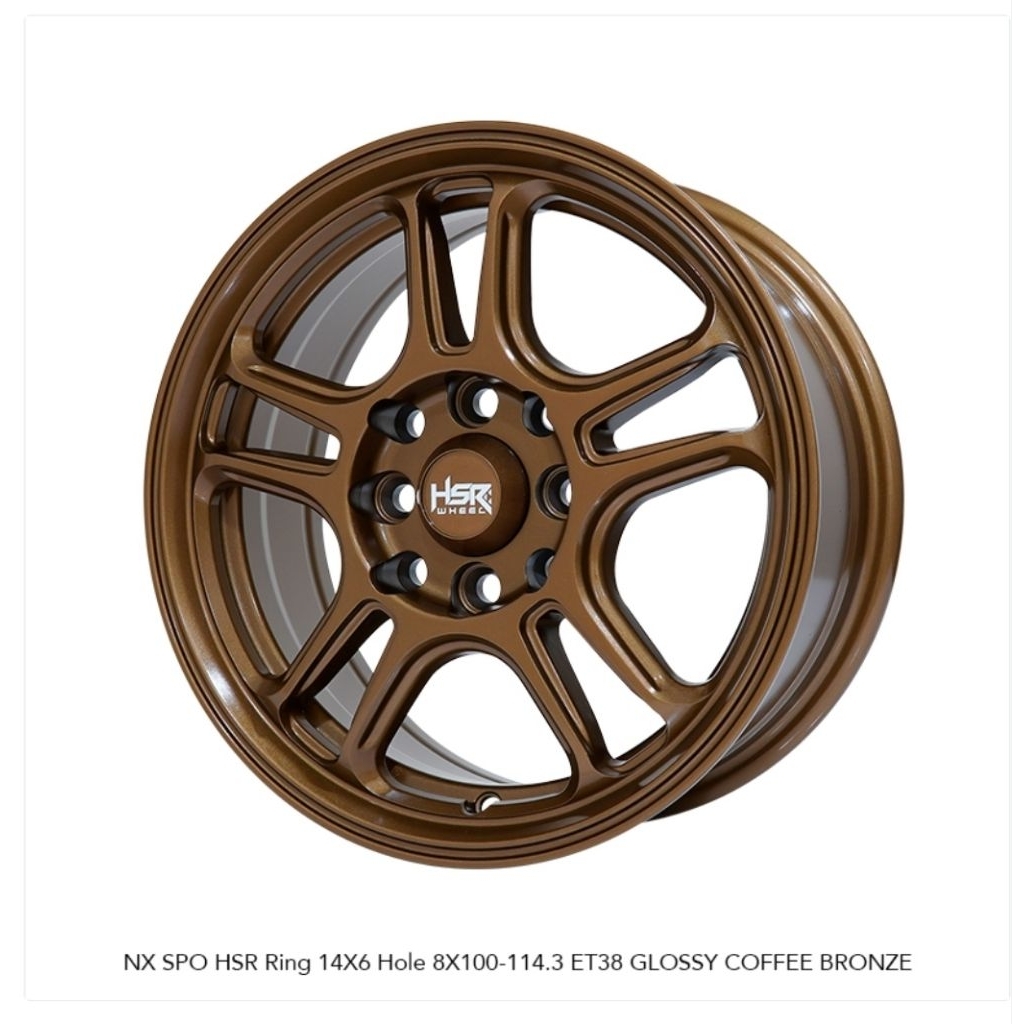 Velg Mobil HSR Ring 14 Nx.Spo HSR R14 lebar 55 pcd 4x100-114,3 velg hsr