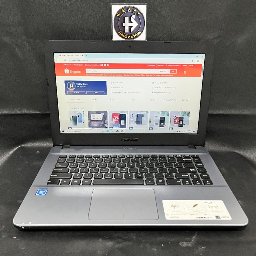 LAPTOP ASUS VIVOBOOK X441MA CELERON N4000 4GB 14INCH SECOND BERGARANSI