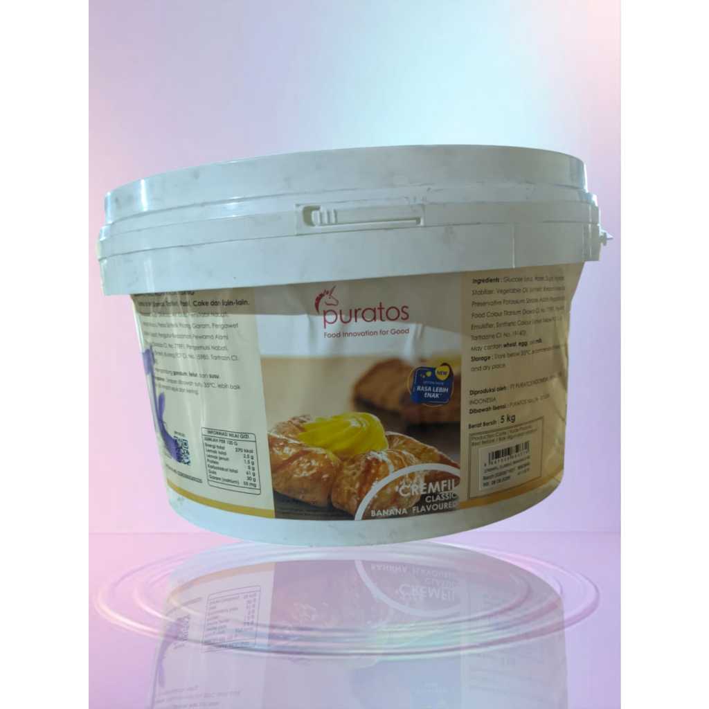 PURATOS CREMFIL CLASSIC BANANA / Filling Siap Pakai Rasa Pisang - 5 kg