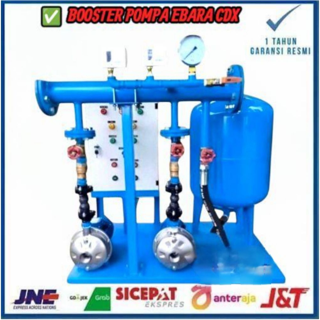 BOOSTER POMPA EBARA CDX 200/25 2.2 KW 3PHASE 380V 2×POMPA EBARA CDX