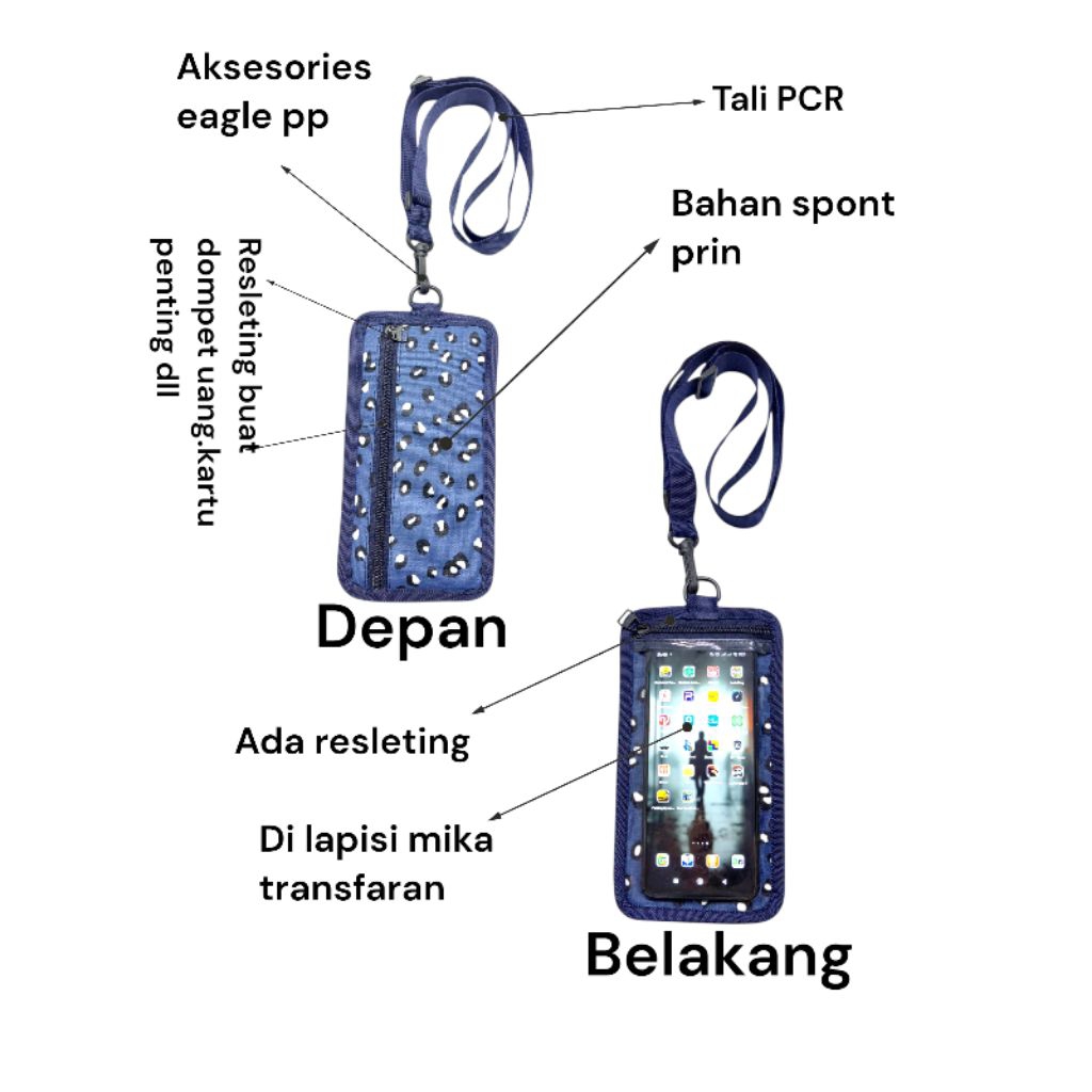 tas dompet hp tas gantung hp dompet ID card dompet walet touscreen