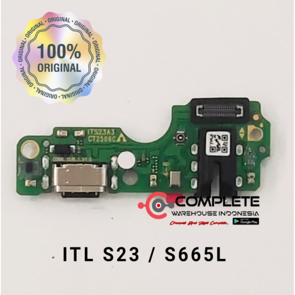 BOARD CAS ITEL S23 / S665L / KONEKTOR CAS ITEL S665L / S23 / PCB BOARD CHARGER ITEL S23 / S665L ORIG