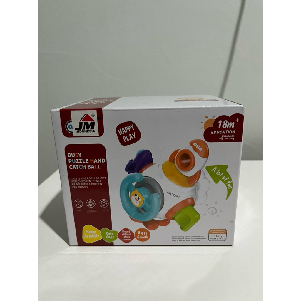 Busy Puzzle Hand Catch Ball Montessori Mainan Edukatif Bayi Anak (Masih Segel)