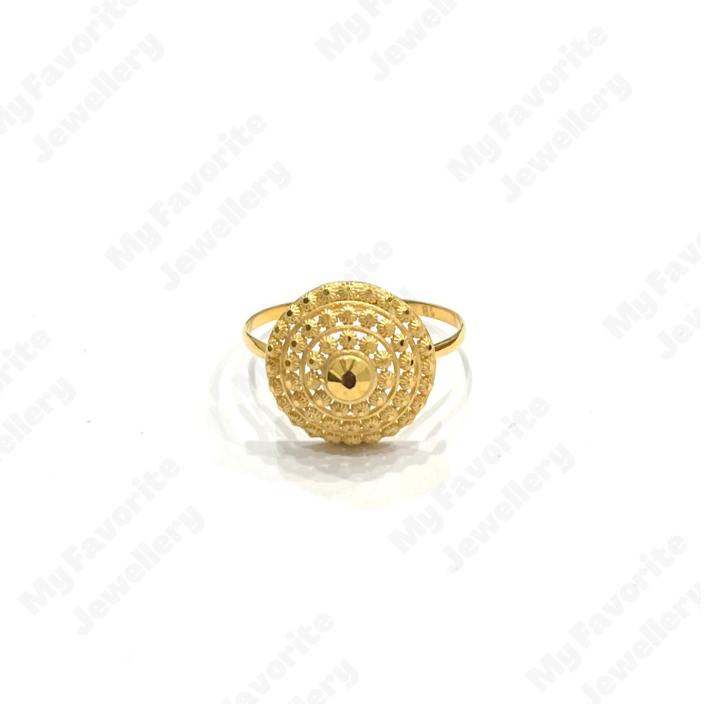 Cincin Borobudur Ringan Uk10 Uk14 Emas Asli Kadar 700 16Karat