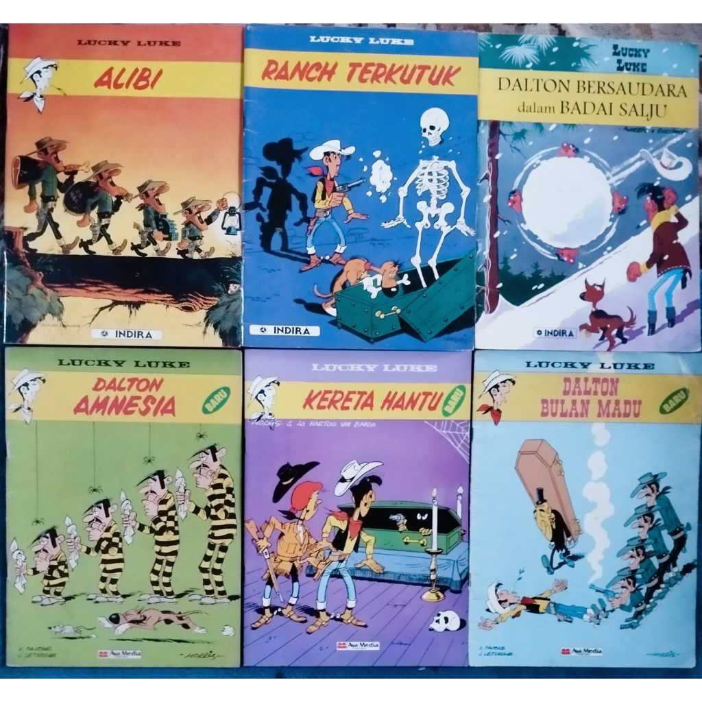 Paket Koleksi Komik Seri Lucky Luke – 48 Judul Lengkap (Indira & Aya Media)