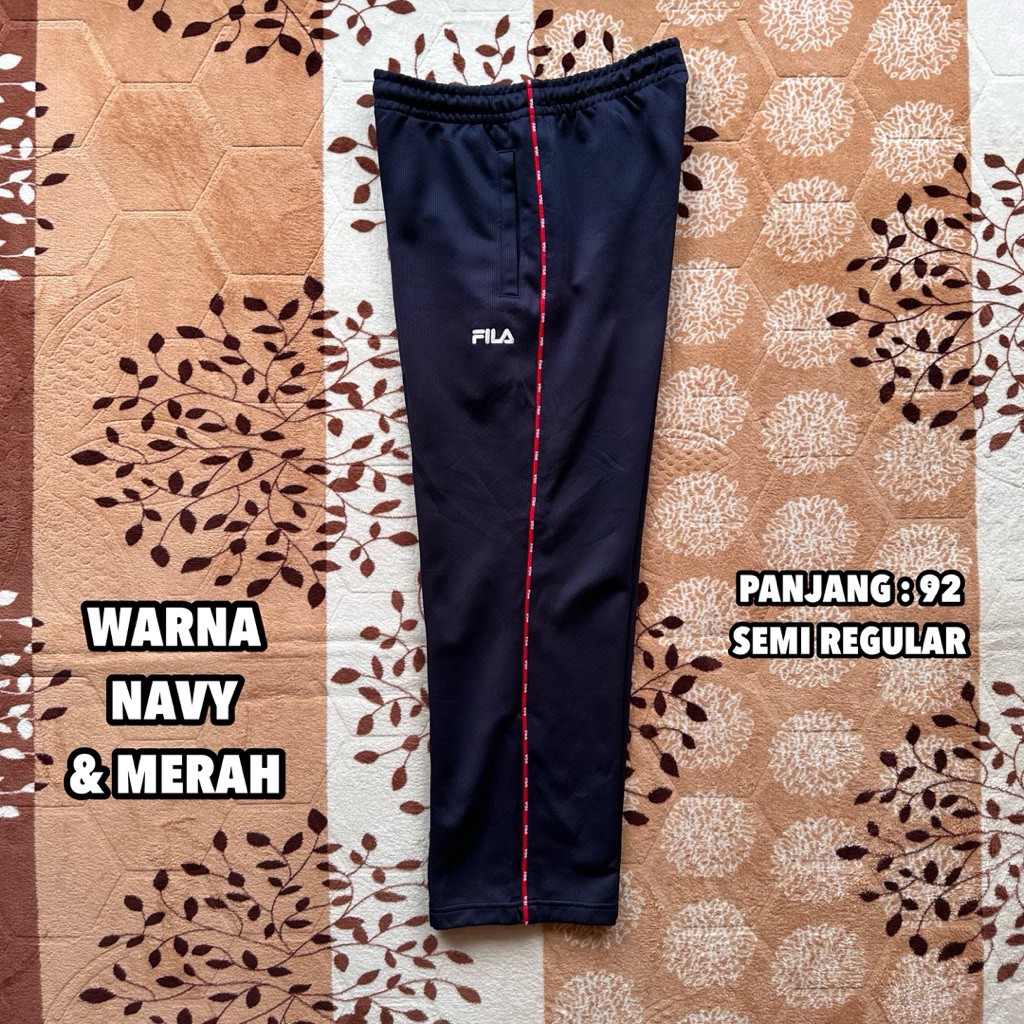 FILA Tapped - Trackpants Regular (Navy & Red) M/L