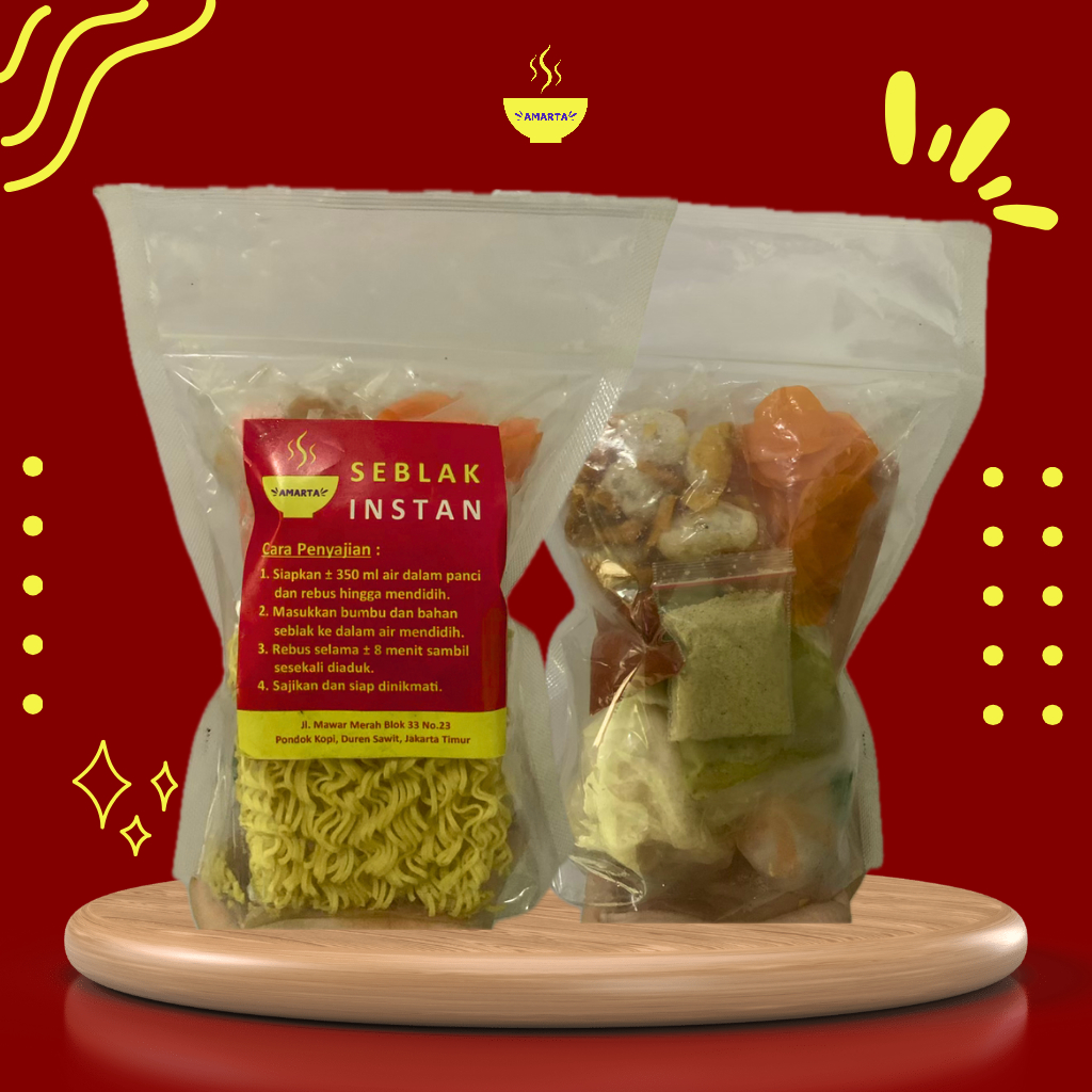 Seblak Instan Cuanki Dumpling Sosis Komplit Pedas
