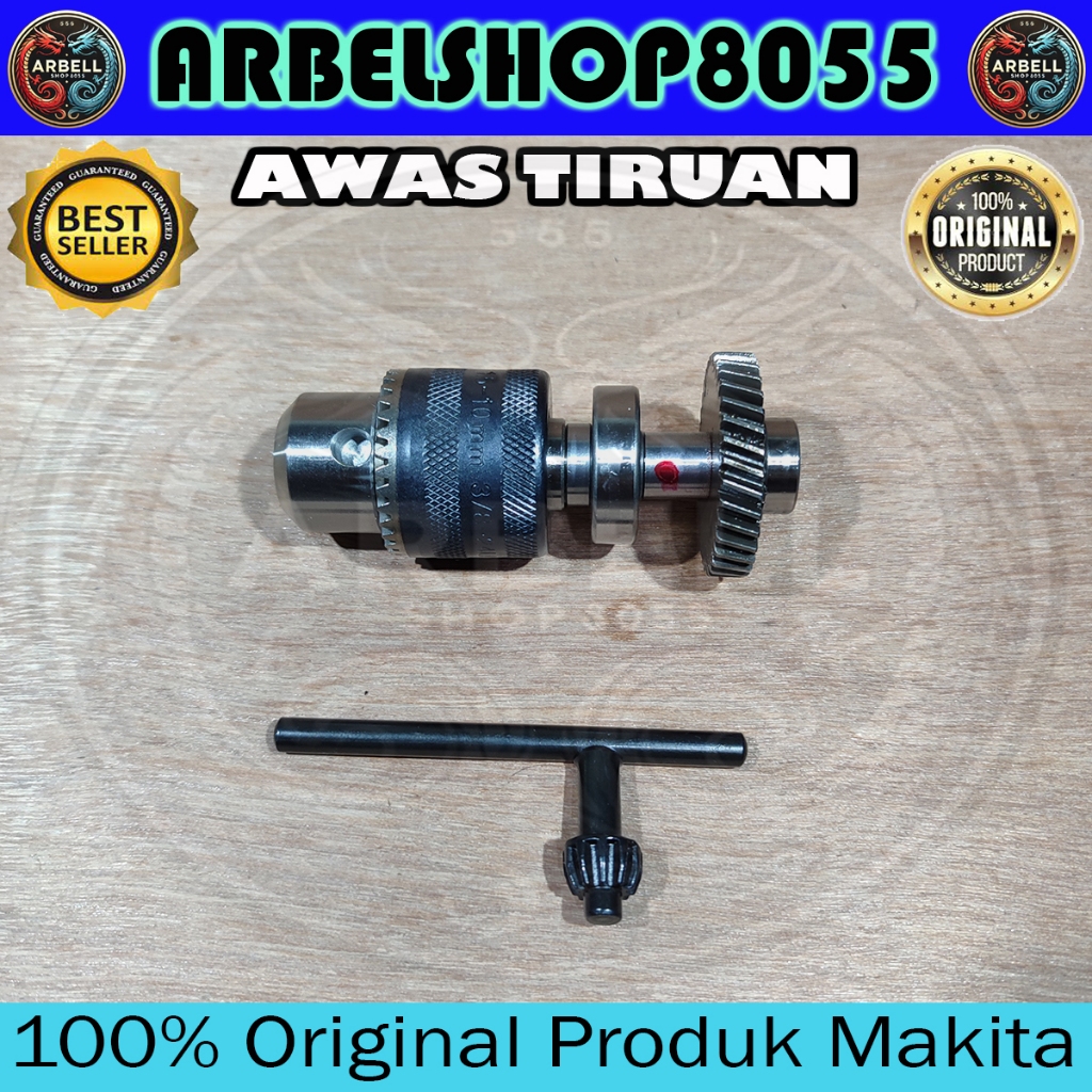 SPINDLE AS MT 60 HELICAL GEAR 35 M 0600 B GIGI DRILL CHUCK KEPALA BOR 10MM + KUNCI KEY M0600B-MT60 K
