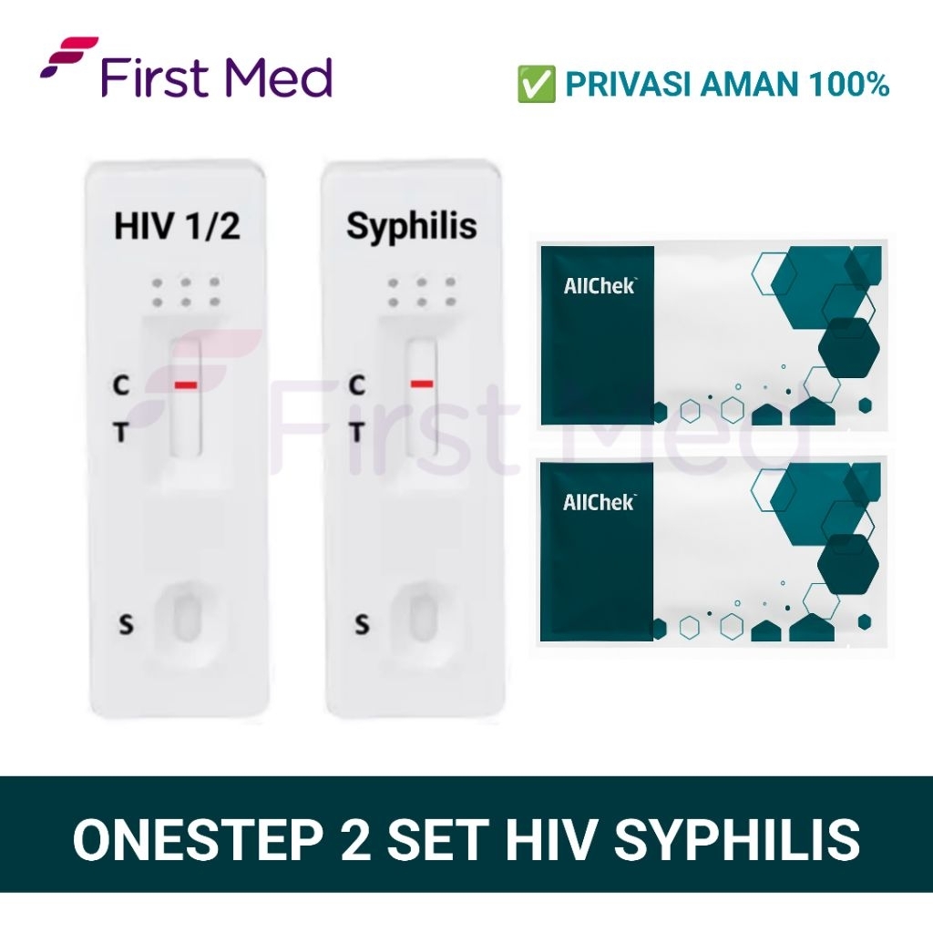 Paket 2 Set Alat Tes HIV AIDS dan Sifilis - Test HIV+Syphilis