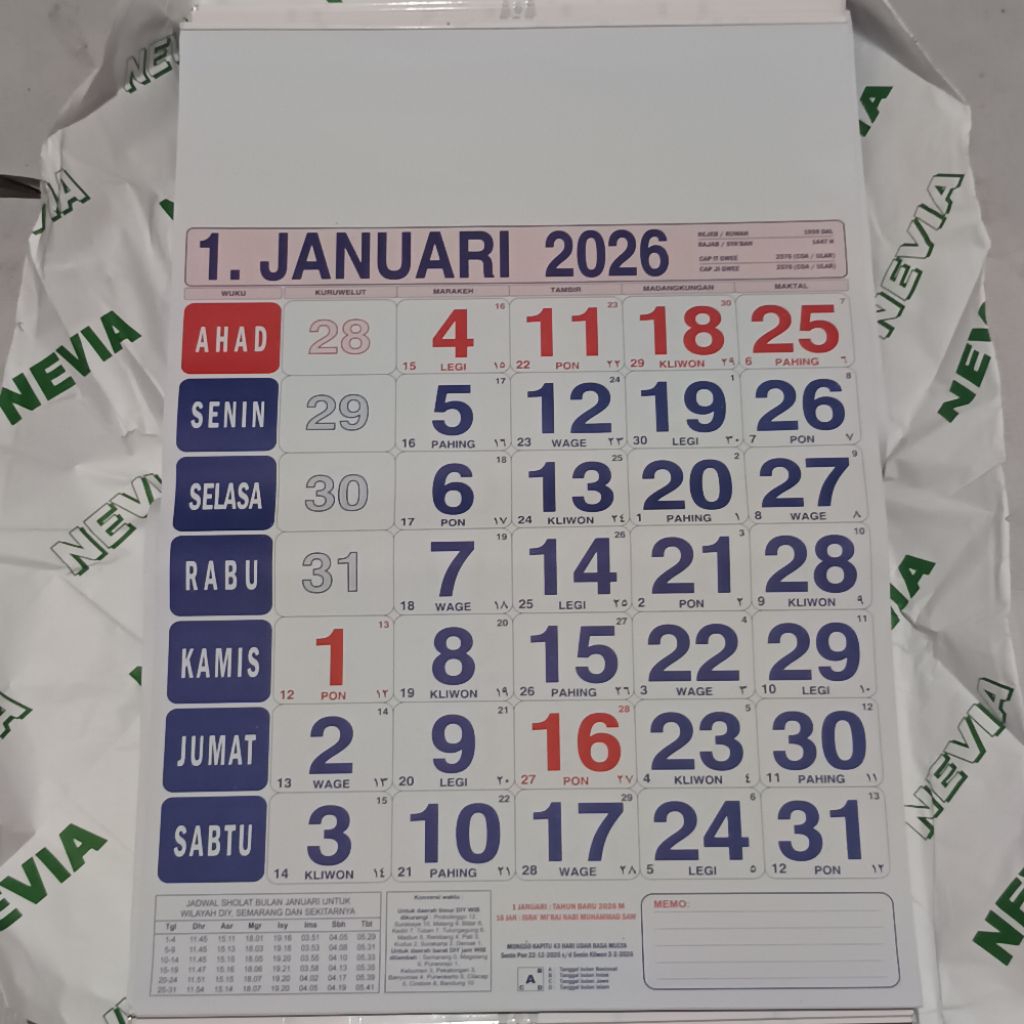 Kalender Almanak 2026 Kalender Jawa 2026 Kalender Dinding 2026 Kalender Bulanan 2026
