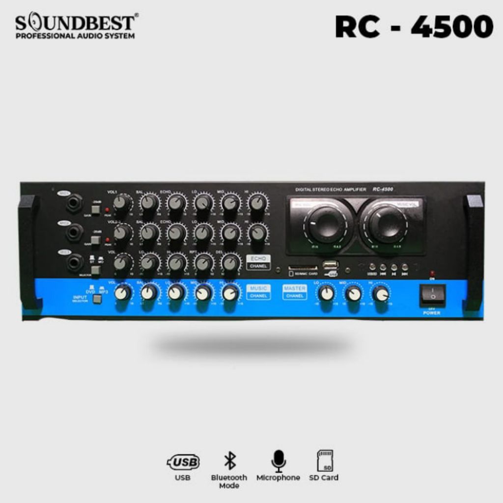 Power Amplifier SOUNDBEST RC-4500 Original Amplifier Karaoke Soundbest RC4500 Bluetooth Soundbest RC