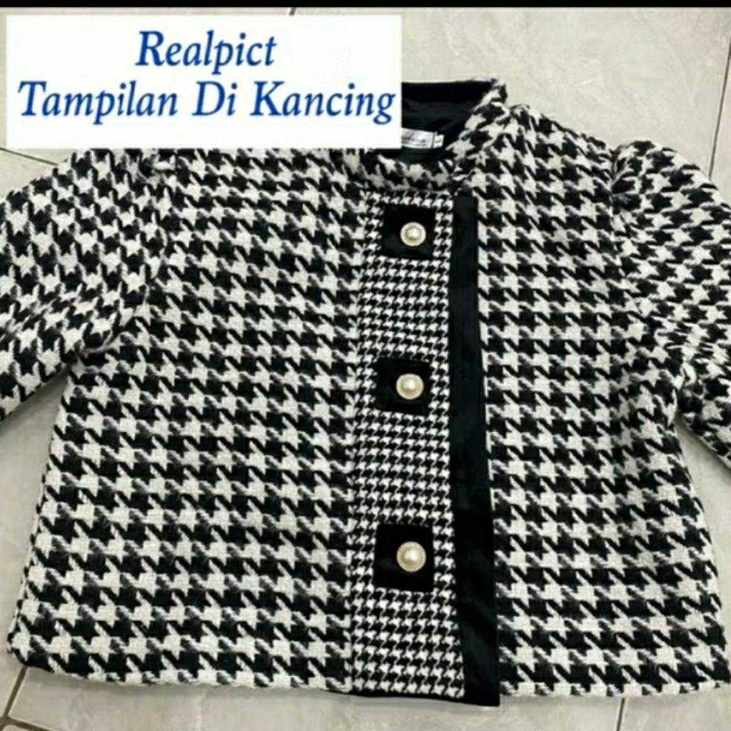Croptop coat/jacket/blazer Houndstooth