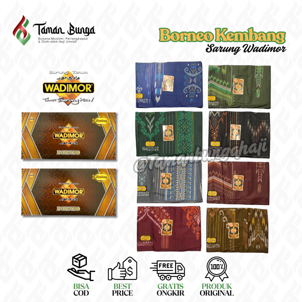 SARUNG WADIMOR BORNEO KEMBANG / SARUNG WADIMOR / SARUNG GROSIR / SARUNG