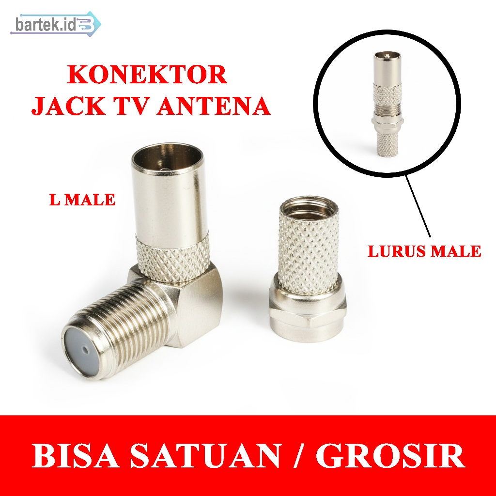 Konektor Jack Antena TV L/Lurus