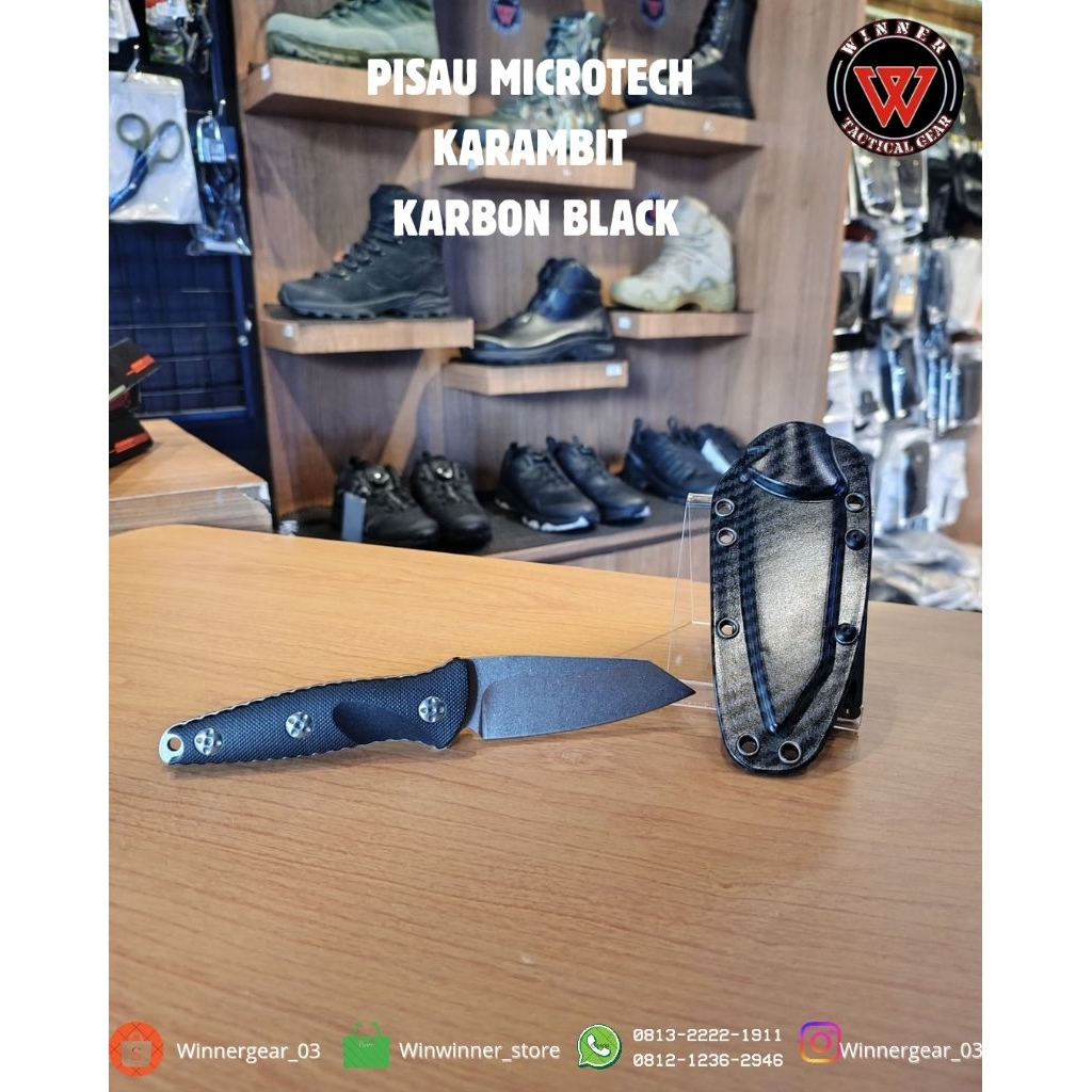 Pisau Microtech karambit Karbon