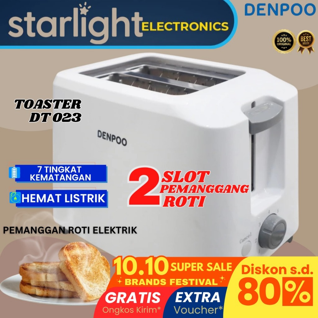TOASTER ROTI DENPOO DT 023 - PEMANGGANG ROTI