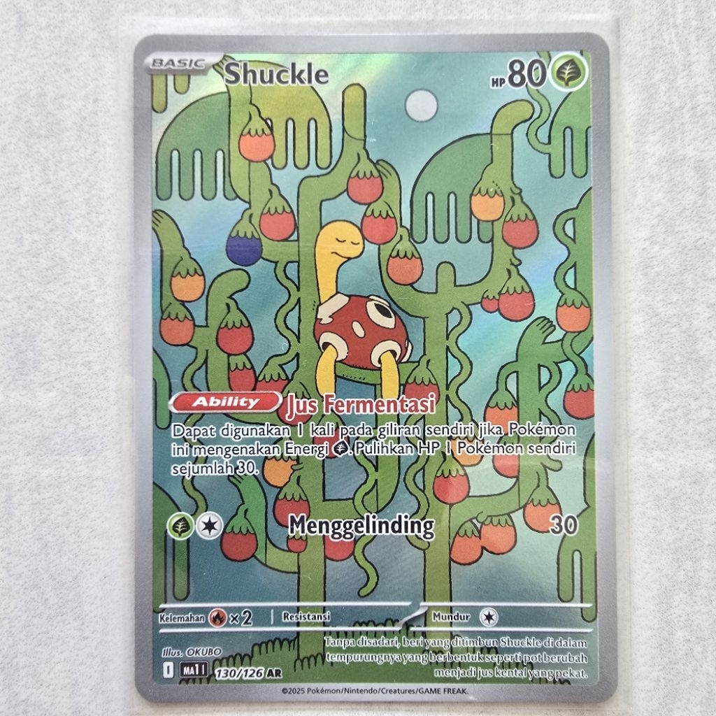 Shuckle AR Set Evolusi Mega MA1 130/126 - Kartu Pokemon TCG Indonesia