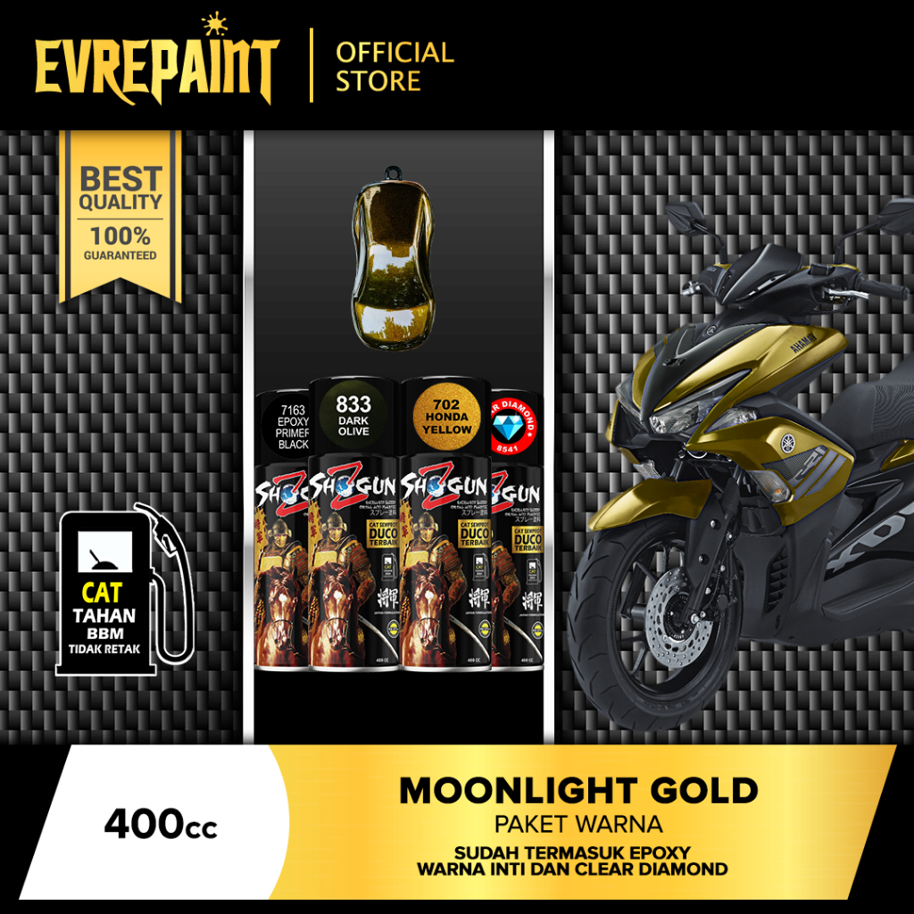 Pilok Pilok Shogun Z Cat Semprot Paket Moonlight Gold