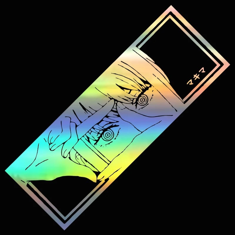 Stiker interior mobil, stiker gadis anime Jepang, stiker holografik tahan cuaca, dekorasi otomatis M