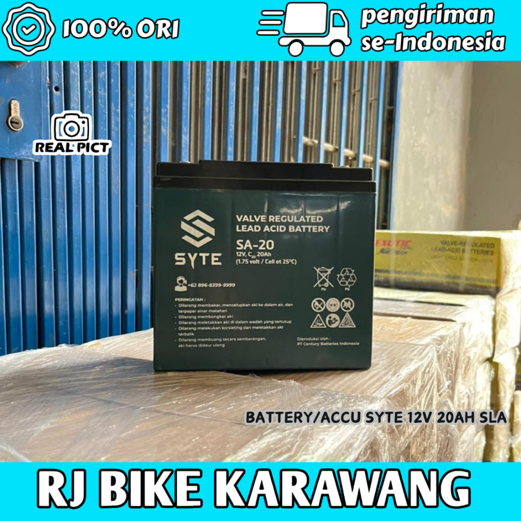 Aki Baterai Sepeda Listrik Syte EXOTIC PACIFIC Goda Chillwee TIANNENG 12V 25/20/20.2/12/15AH 6DZF12 