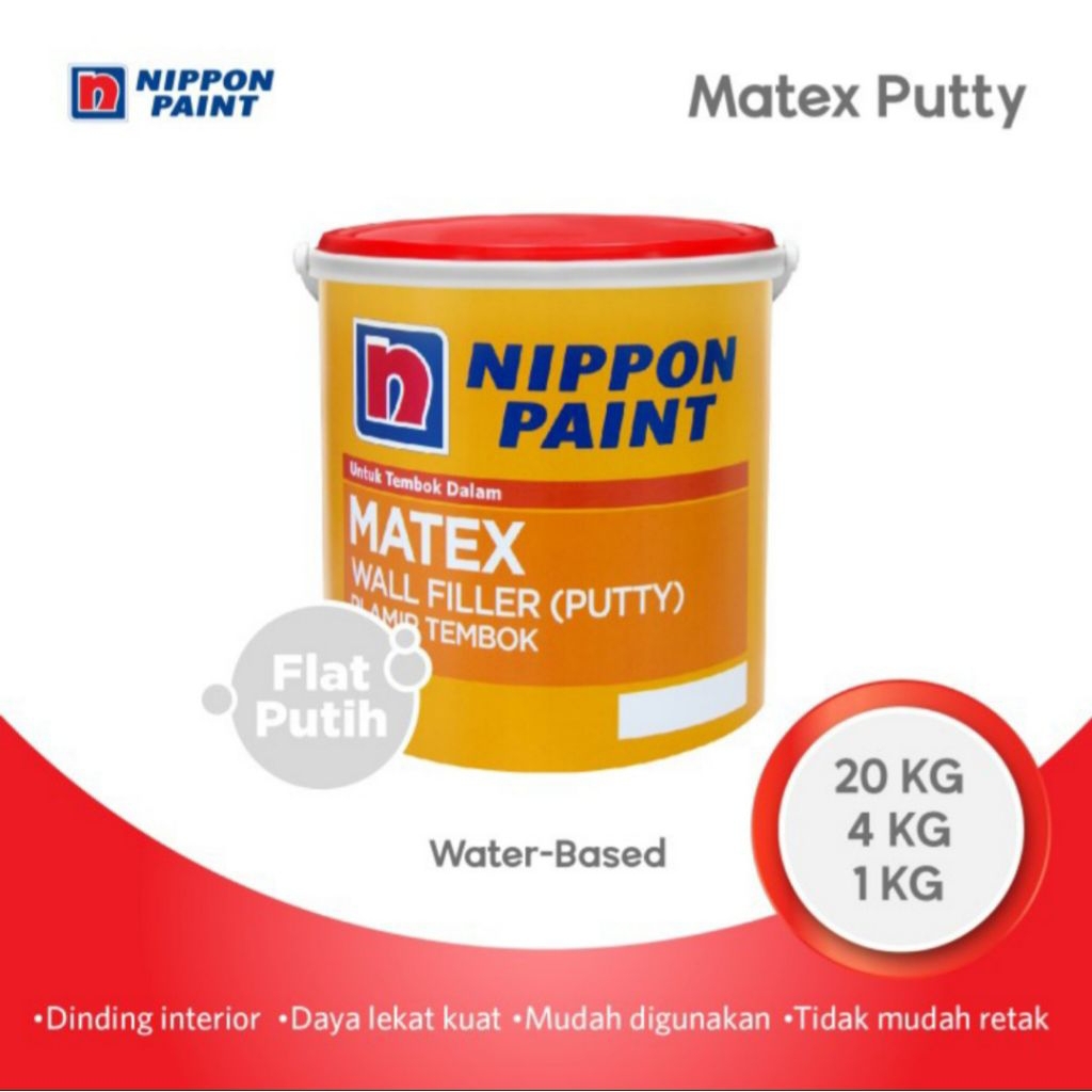 Nippon paint plamir matex dempul tembok 20kg/pail