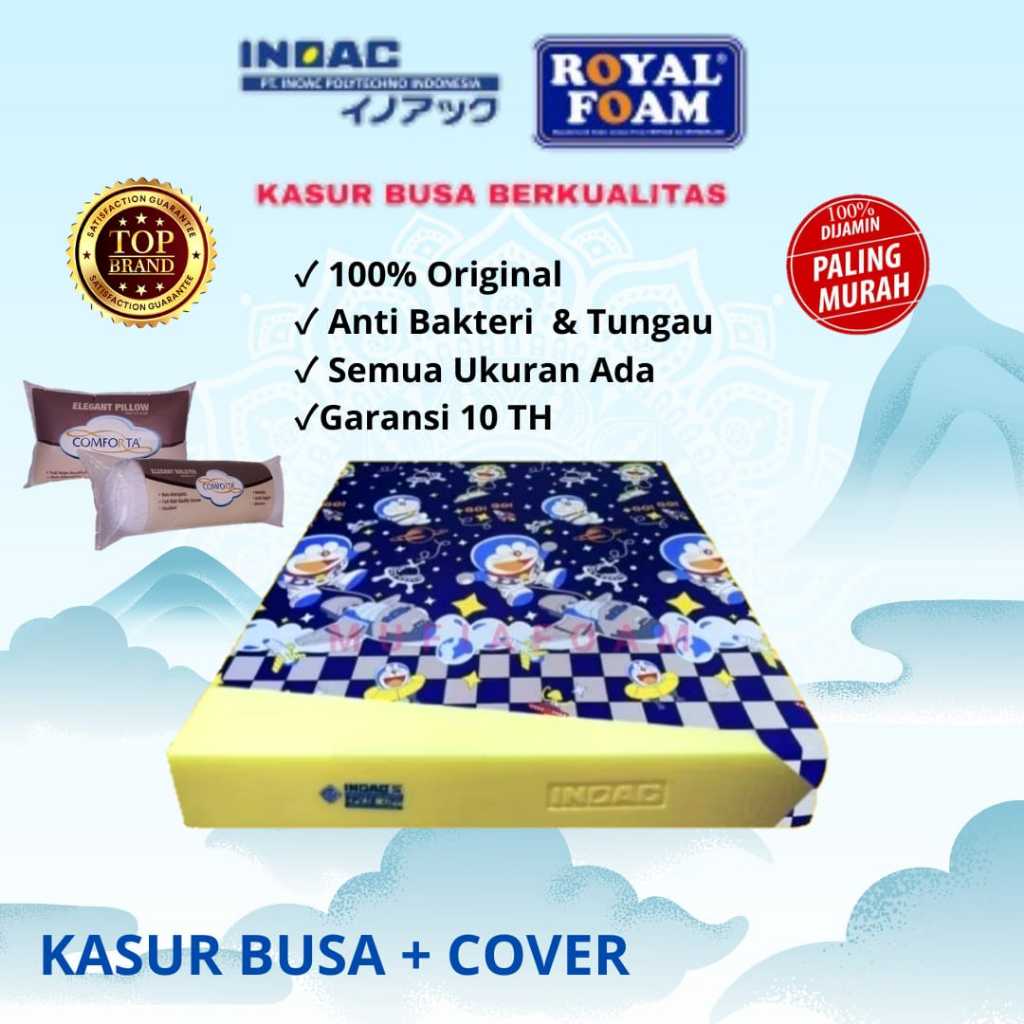 INOAC Foam Kasur Busa + Cover Kasur Busa INOAC Foam/ Kasur Busa Royal Foam Murah Garansi 10 Tahun