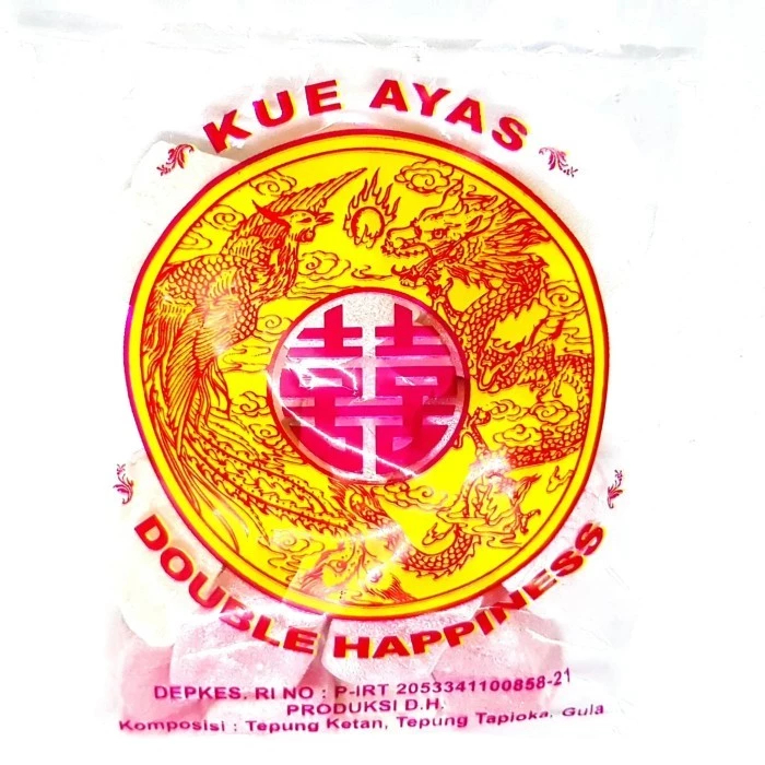 DOUBLE HAPPINESS Kue Ayas 75g Moci Mochi Jepang Jadul Tanpa Isi Halal