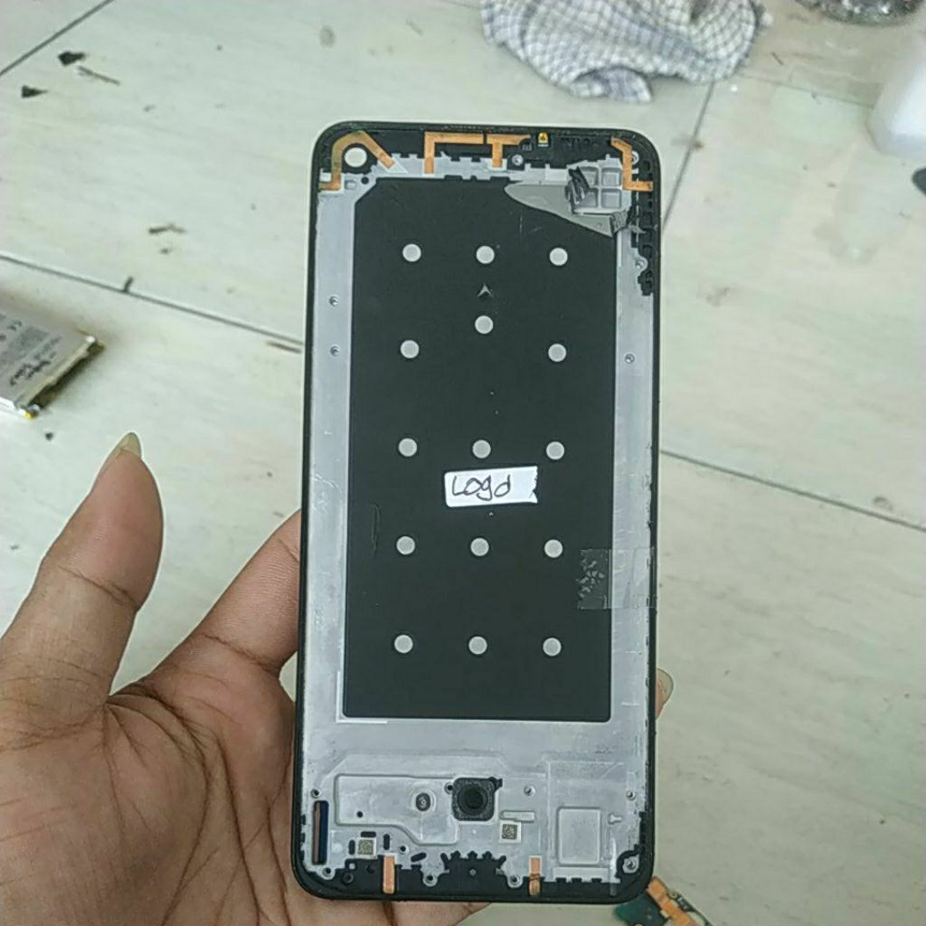 frame fullset bekas realme 7 pro,kurang sensor