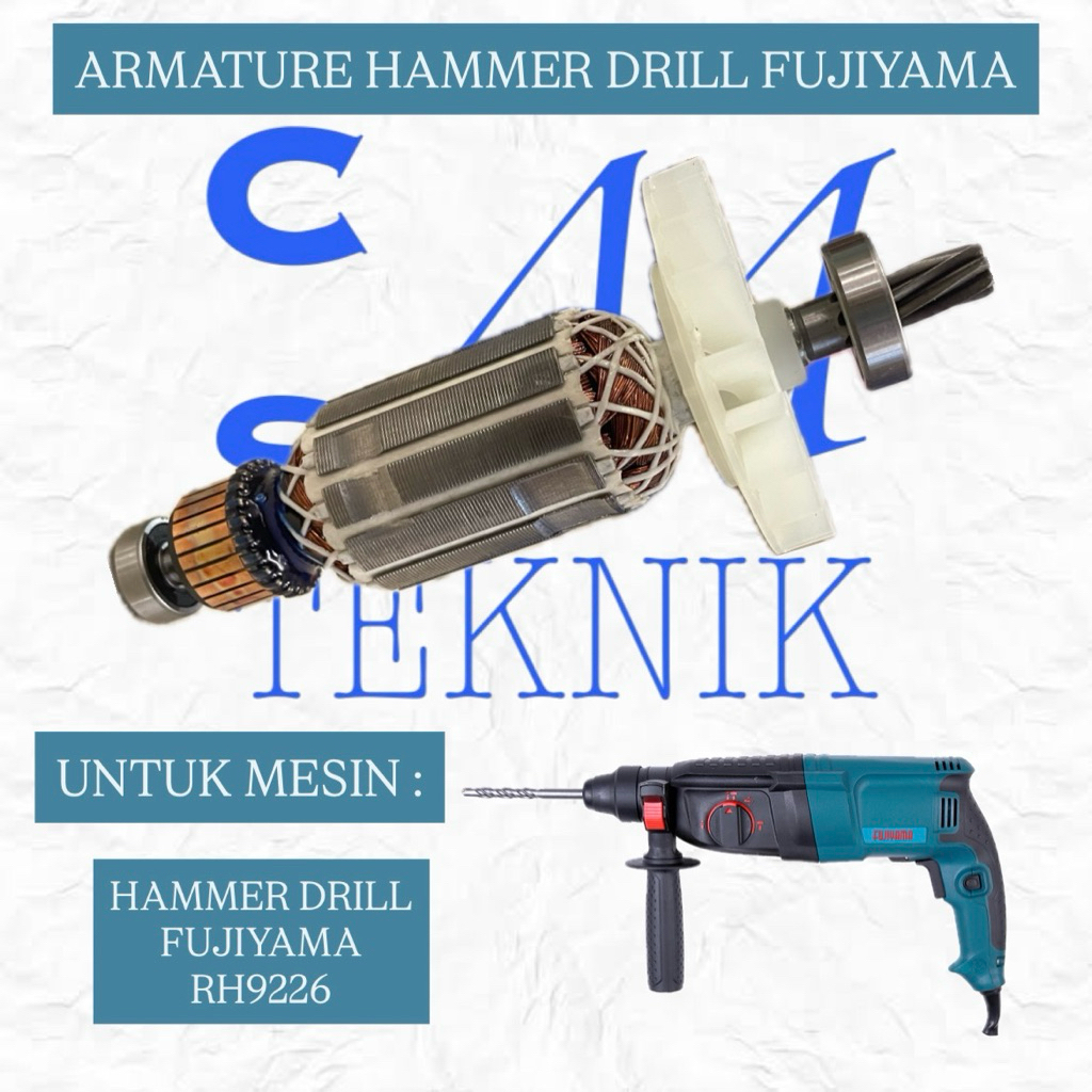 ARMATURE ANGKER MESIN BOR BOBOK FUJIYAMA RH9226 ANGKER MESIN HAMMER DRILL FUJIYAMA RH9226