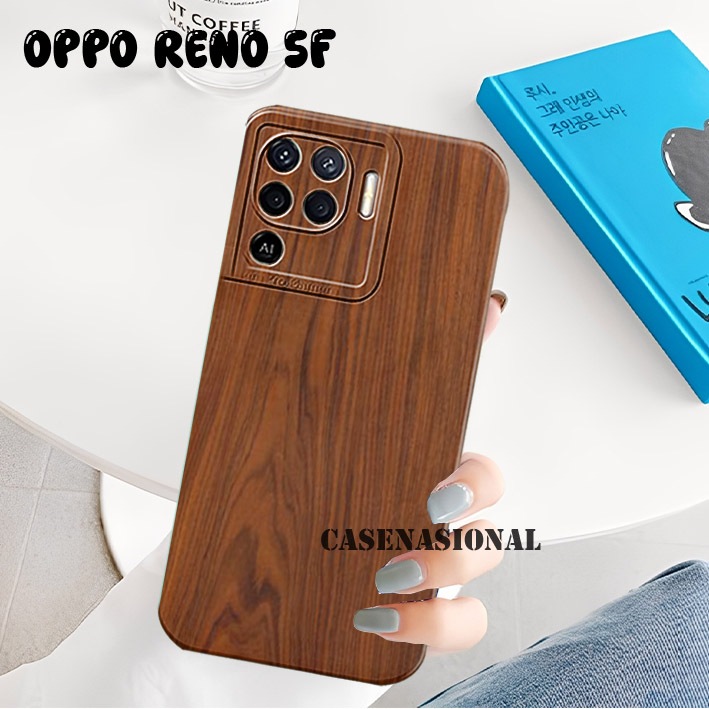 Softcase Hp Oppo Reno 5F 4F 7Z 8Z Reno 4 4G 5 4G 5 5G 6 4G Terbaru motif kayu best seller- Liquid Pr