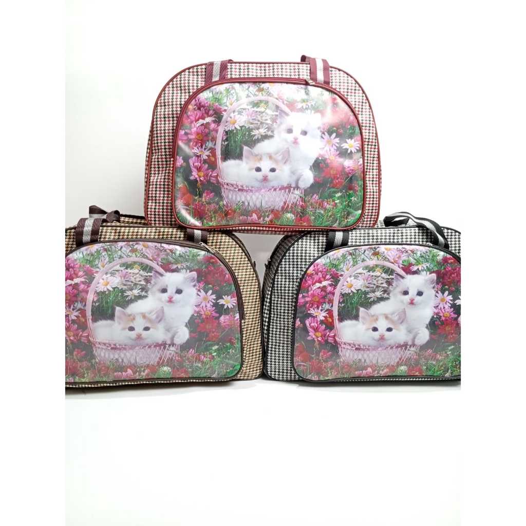Tas Travel Motif Karakter Kucing Elle Bag/ TAS TRAVEL Pakaian Besar /TAS KOPER JINJING PAKAIAN ELLE 