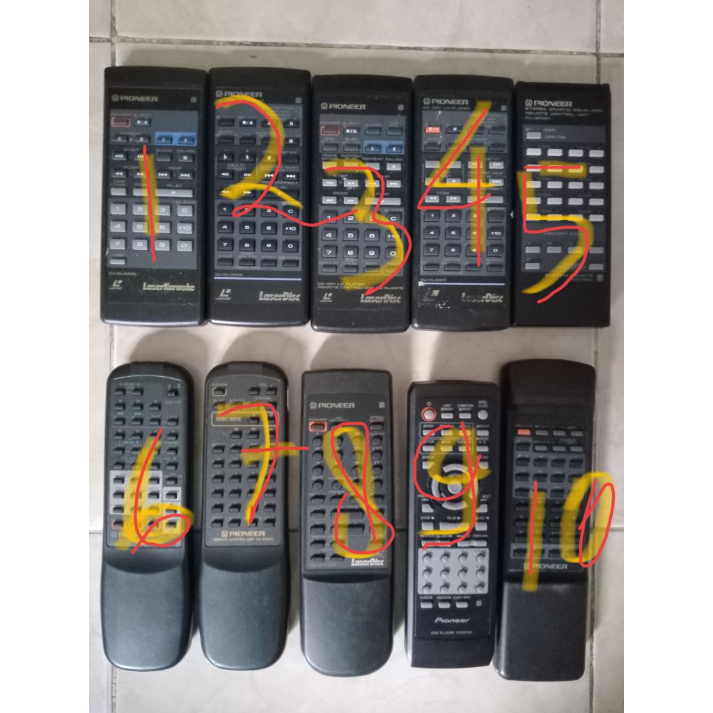 REMOTE CONTROL PIONEER LD ORIGINAL TERLENGKAP