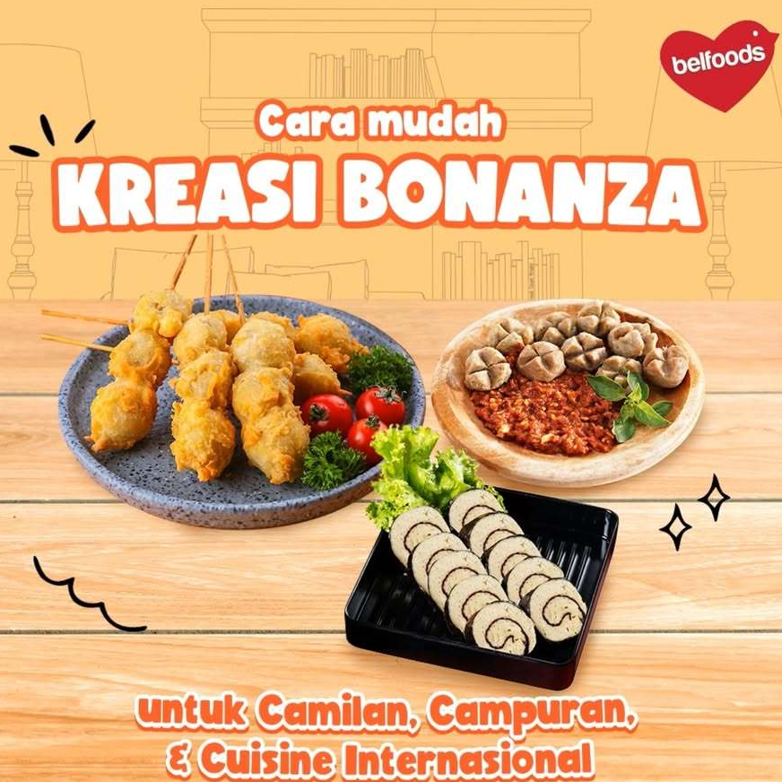 BELFOODS Bonanza Bakso Sapi AB10 250gr FORMULA BARU Lebih Renyah Lebih Kenyal - Kheiza Frozen