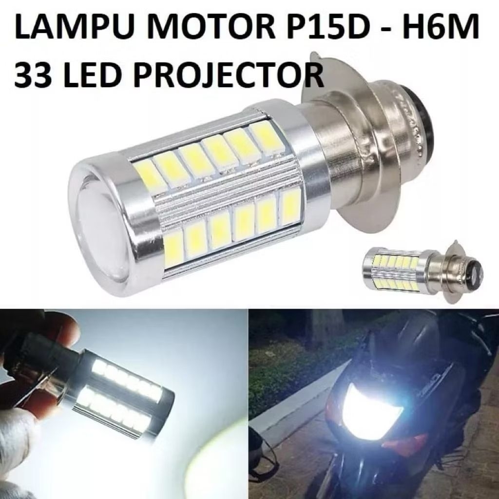 Lampu Depan Motor Led Soket h6 33 mata